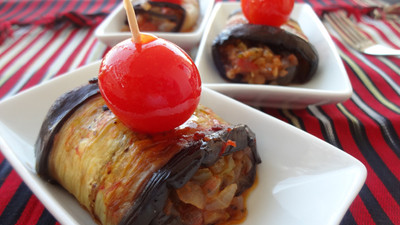 Fesleğenli Patlıcan Rulo