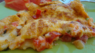 Sebzeli Kaşarlı Omlet