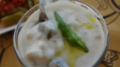 Patlıcanlı Biberli Ayran Çorbası
