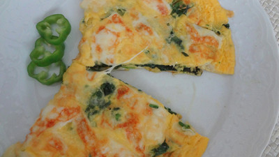 Ispanaklı Kaşarlı Omlet