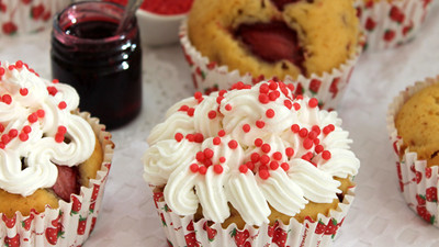 Çilekli Cupcake
