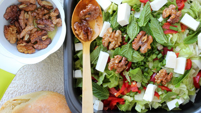 Cevizli Peynirli Marul Salatası