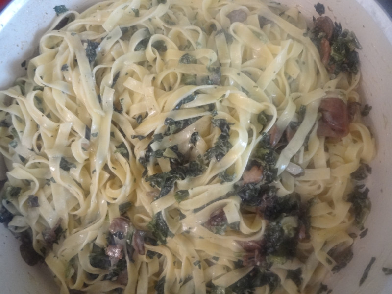 Ispanaklı Mantarlı Tagliatelle - Resim : 3