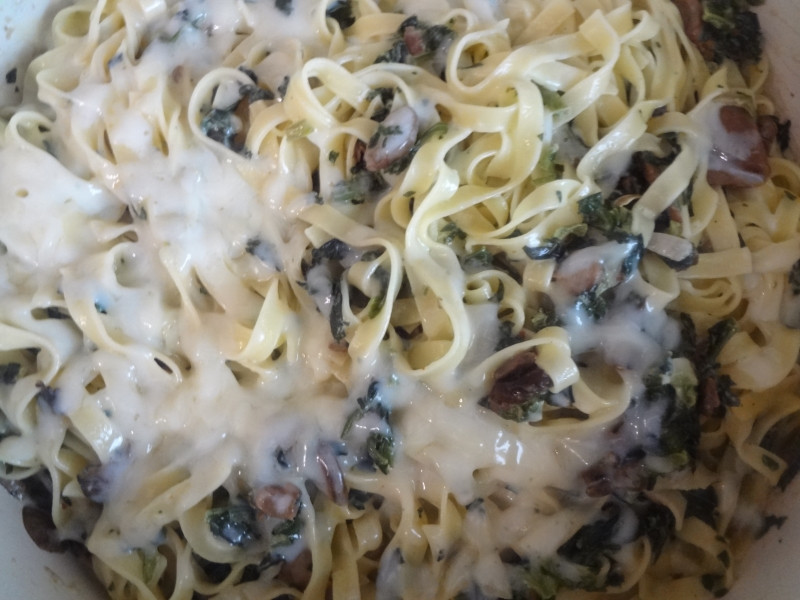 Ispanaklı Mantarlı Tagliatelle - Resim : 4