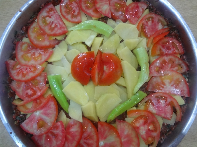 Patatesli Tepsi Köftesi - Resim : 1