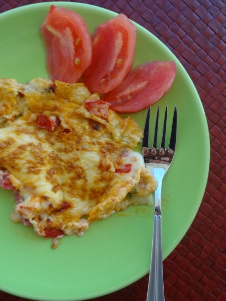Sebzeli Kaşarlı Omlet - Resim : 4