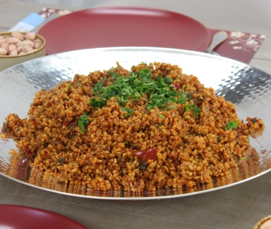 Kuru Biberli, Taze Sarımsaklı Bulgur Pilavı - Resim : 1